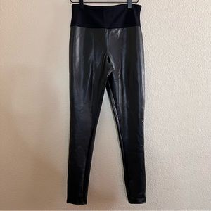 Assets by Spanx Faux Leather Leggings Size Medium